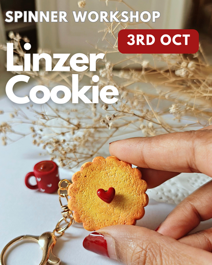 Linzer Cookie Spinner BagCharm - Polymer Clay Workshop | 3rd October - LIVE on Zoom