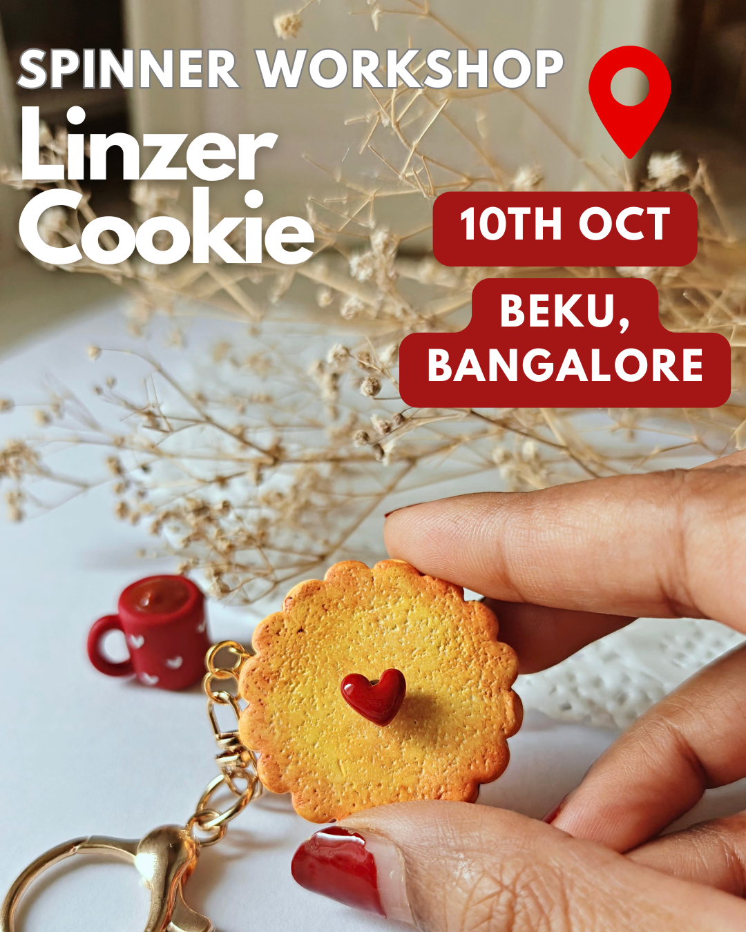 Linzer Cookie Spinner Bagcharm Workshop - Bangalore | 10th October