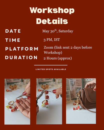 Beginner Polymer Clay Workshop - Bookish Bag Charm | LIVE on Zoom