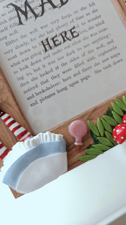 We’re All Mad Here Alice Bookish Wall Art