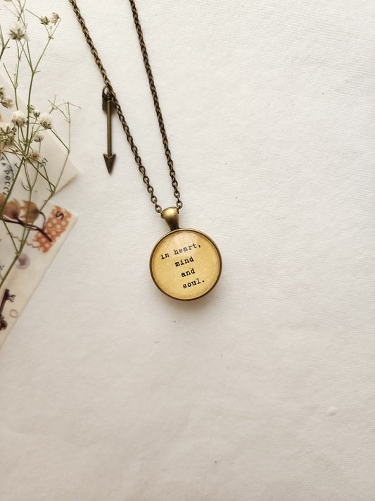 "She was a wanderer...” Quote Pendant