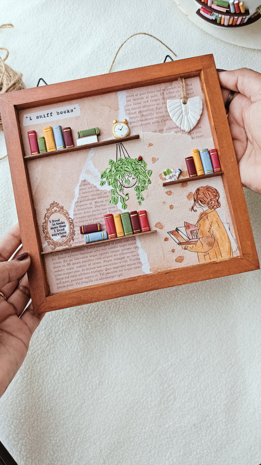 Miniature Book Nook Wall Art Shadowbox