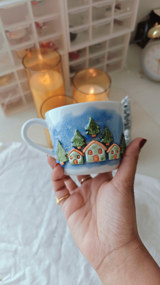 Midnight Snow Village Mug