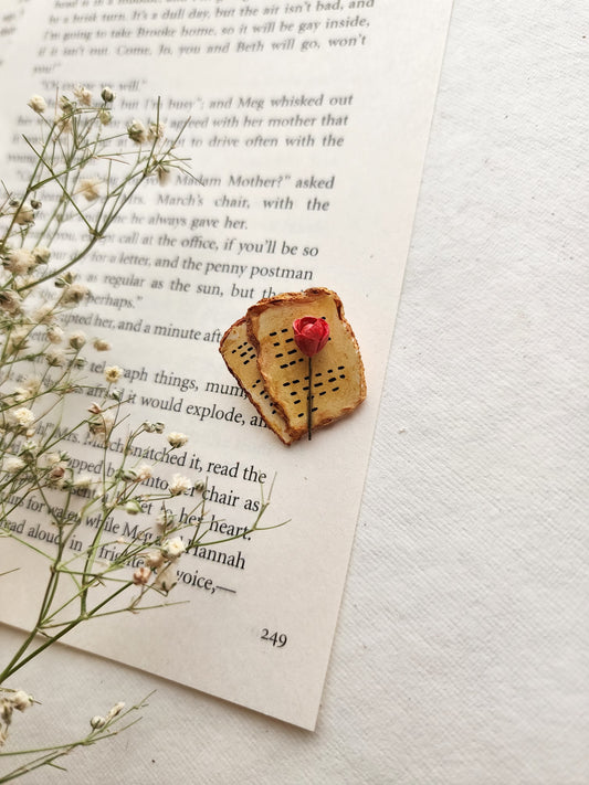 Two Pages & a Flower | Layered Bookish Pin