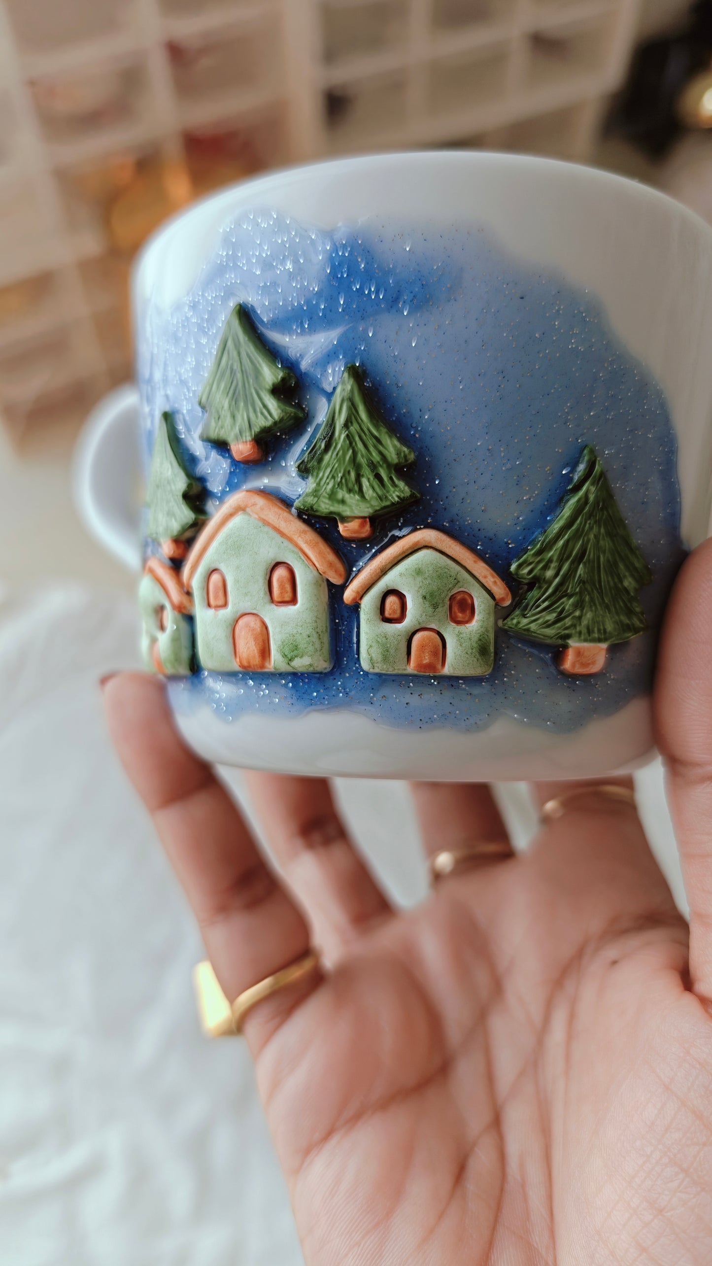 Midnight Snow Village Mug