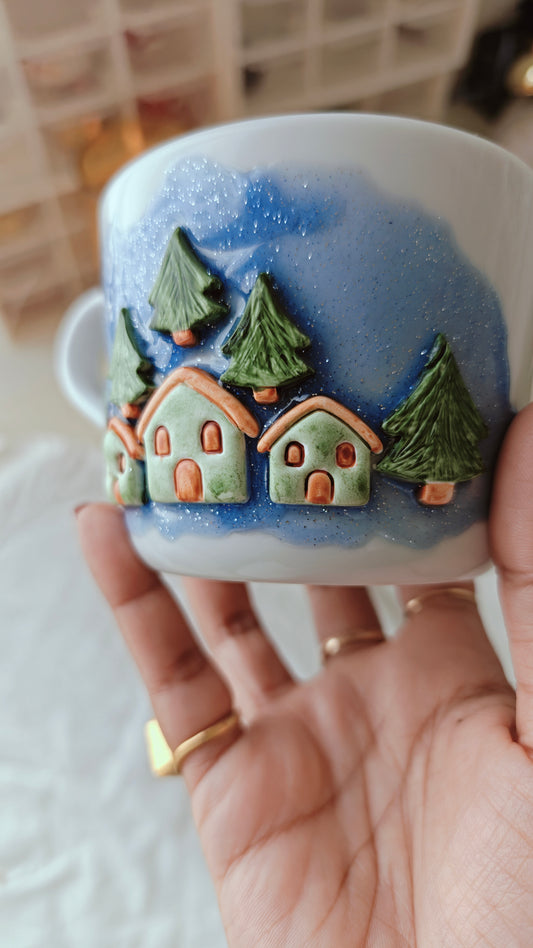 Midnight Snow Village Mug