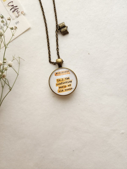 "Biblichor” Definition Quote Pendant