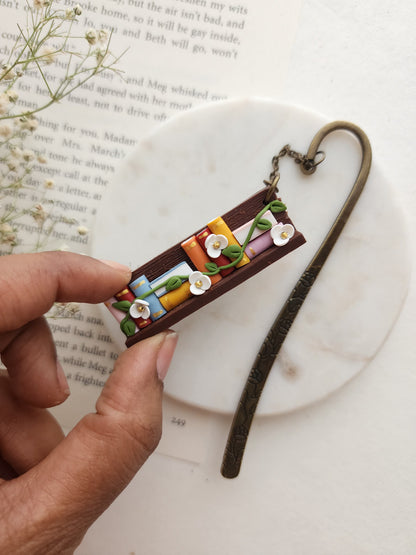 Books-On-A-Shelf Bookmark - Dark Colour