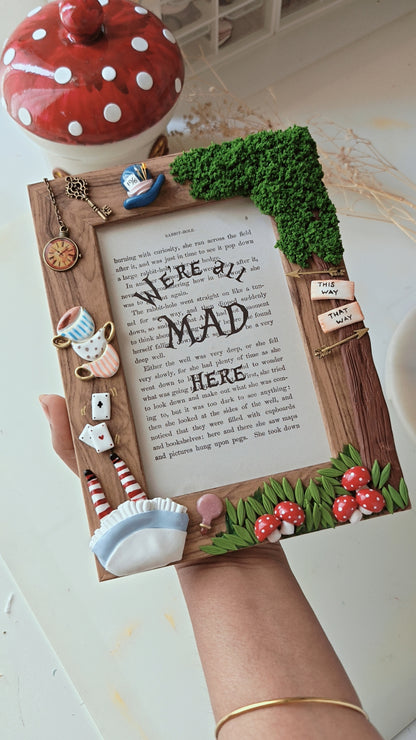 We’re All Mad Here Alice Bookish Wall Art