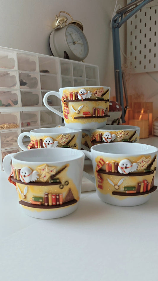 Harry Potter Inspired Bookshelf Mug | 3D Literary Coffee Mug
