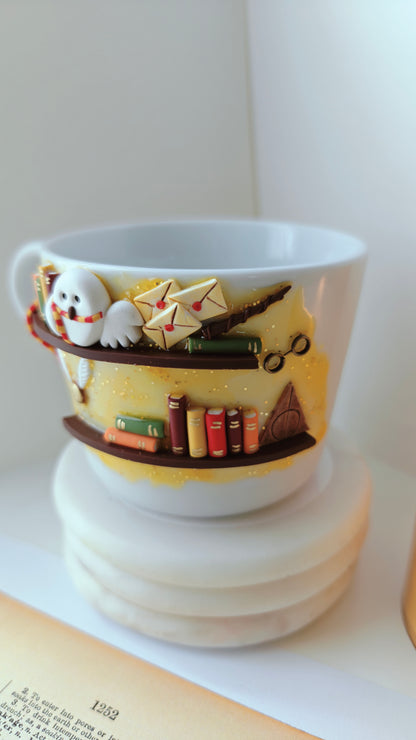Harry Potter Inspired Bookshelf Mug | 3D Literary Coffee Mug