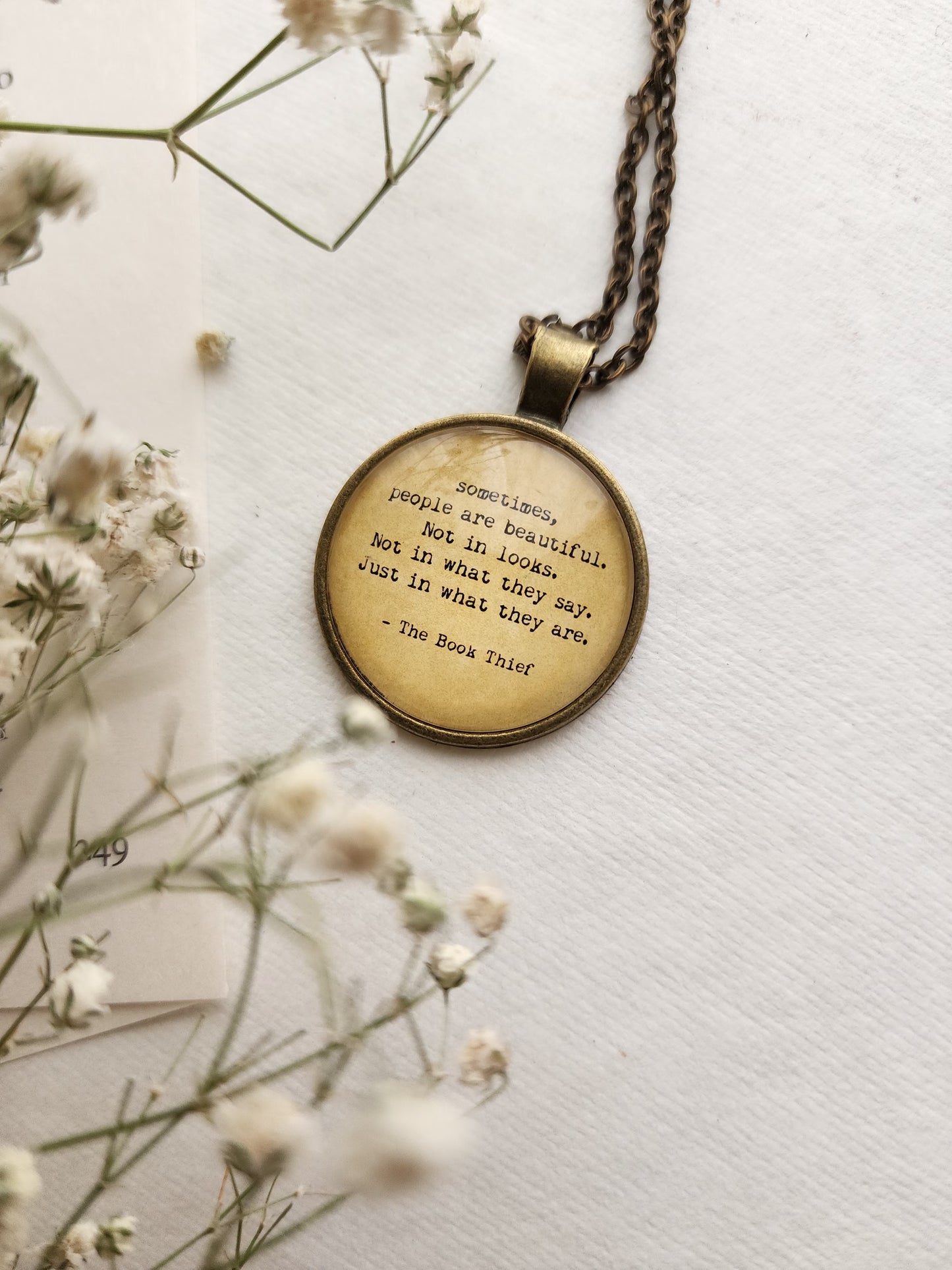 "sometimes people are beautiful..” Quote Pendant