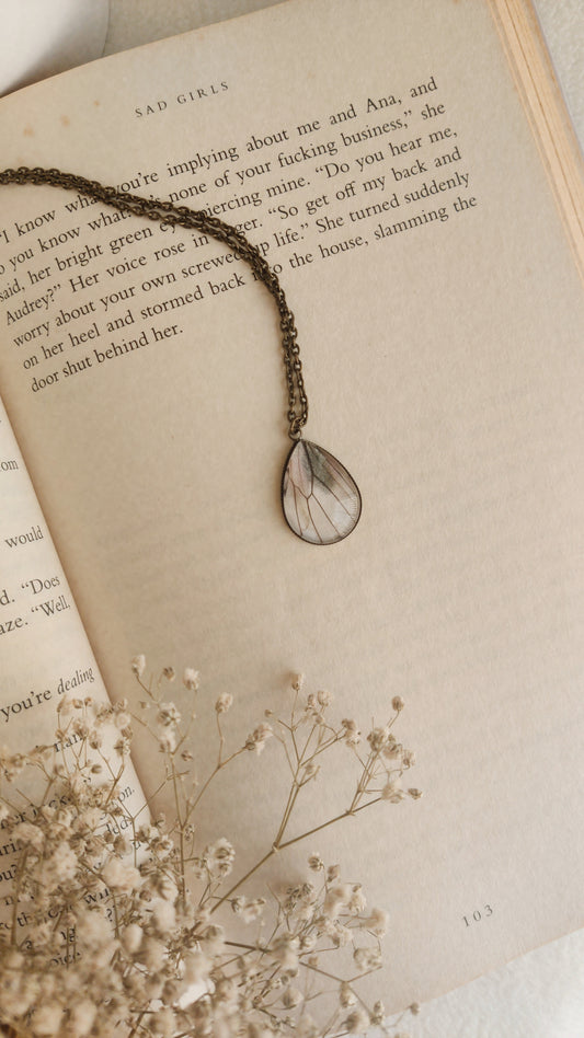 Off White Butterfly Wing Pendant