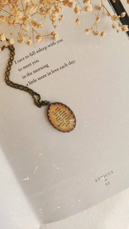 "..just wanted to let you know.." Quote Jewelry