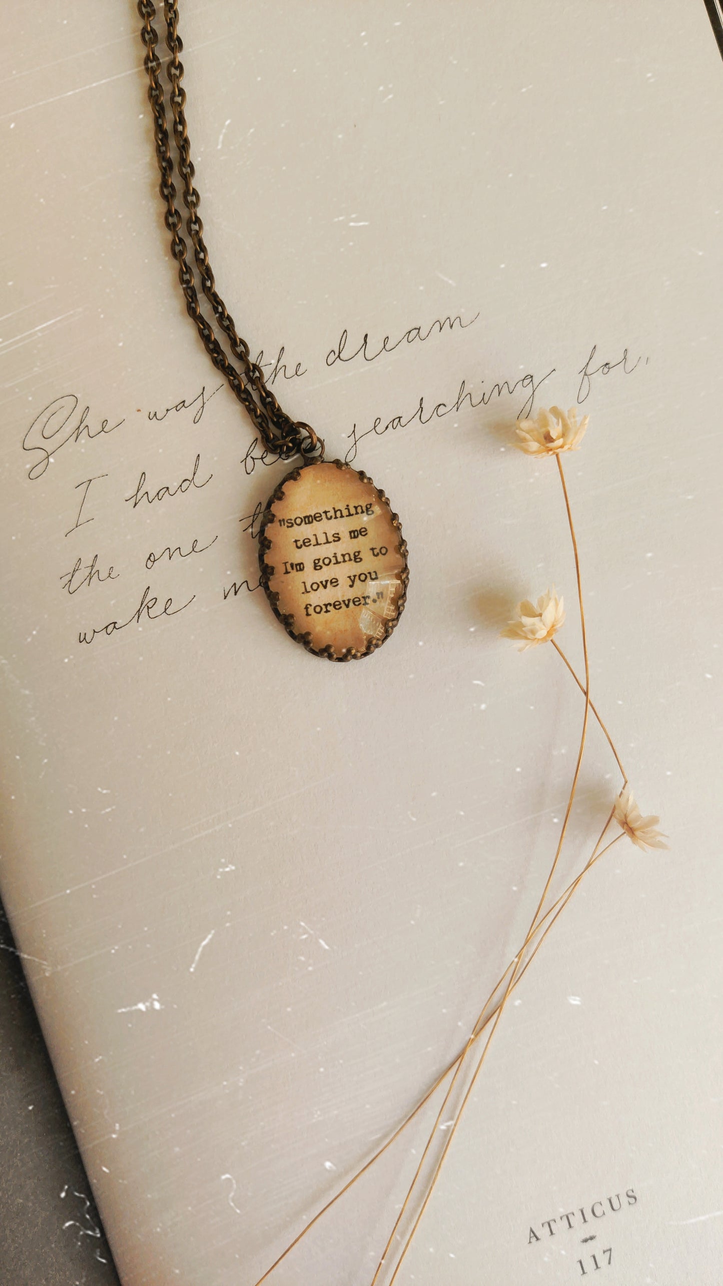 "I'm going to love you forever..." Quote Jewelry
