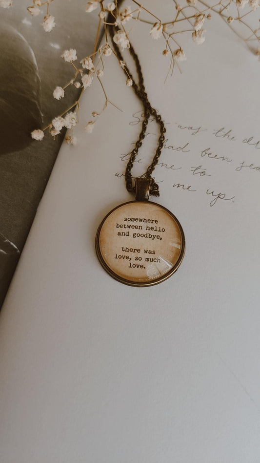 "...so much love." Quote Jewelry