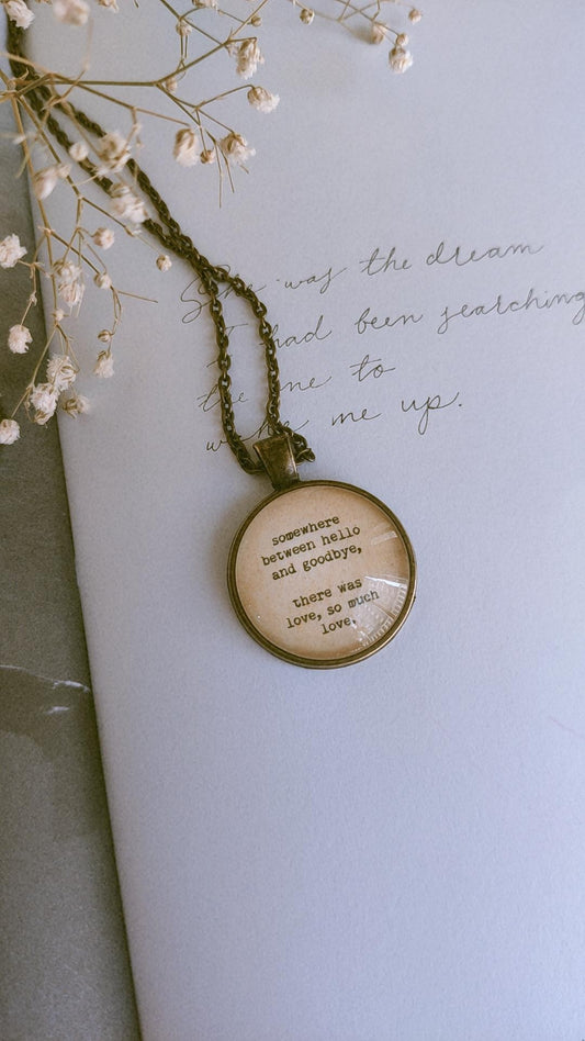 "...so much love." Quote Jewelry