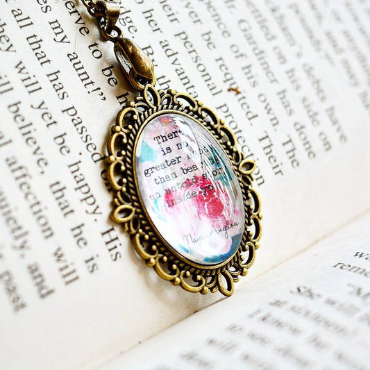 There is no greater agony.... - Maya Anglou Quote Pendant