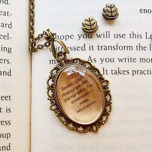 Books don't change people - Quote Pendant