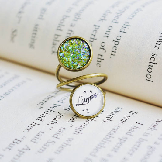 Lumos- Harry Potter Spell Spiral Ring