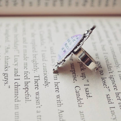 A sky full of stars and he was staring at her - Atticus Quote Adjustable Ring