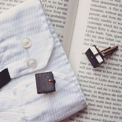 Faux Leather Diary Cufflinks