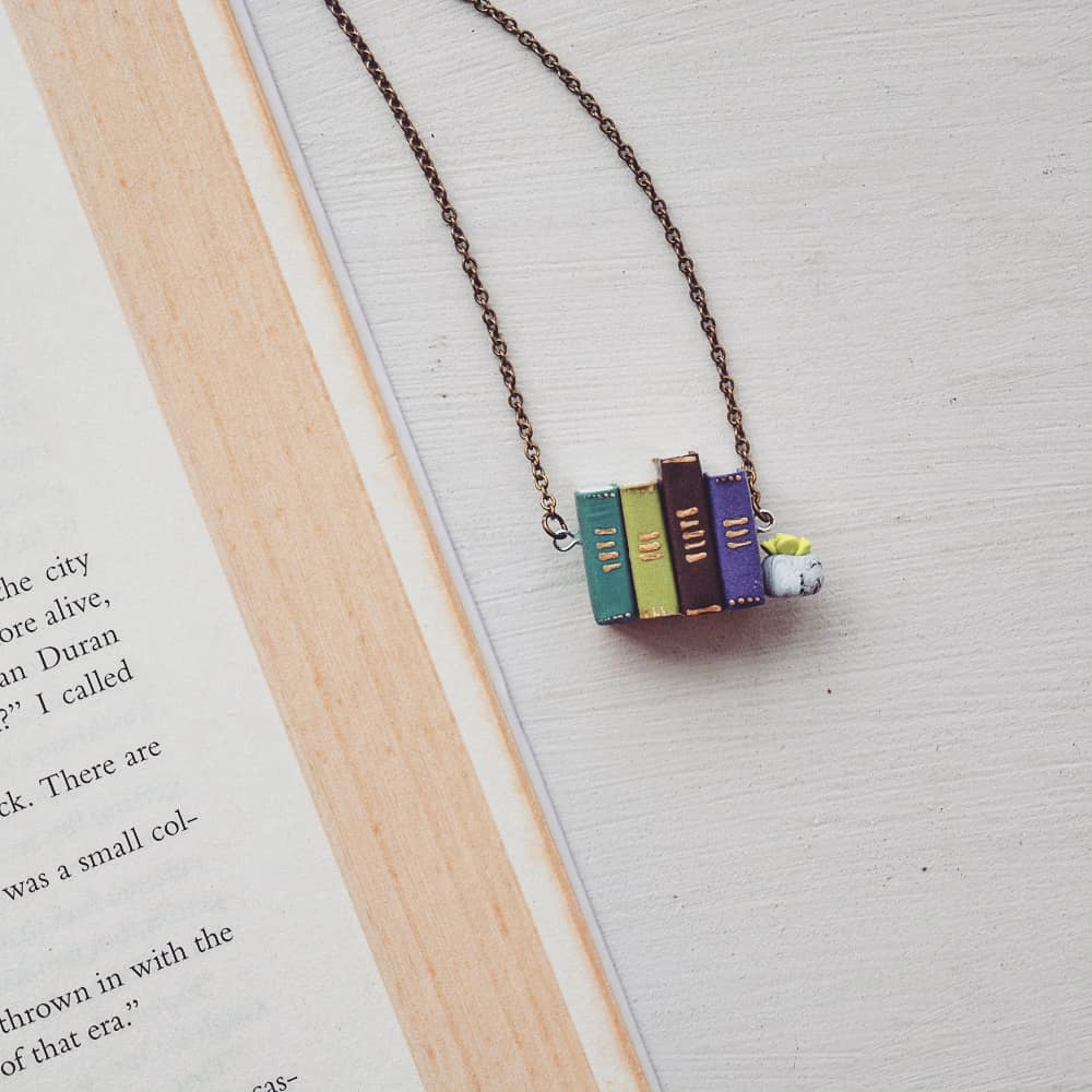 Horizontal Stack of Books - Pendant