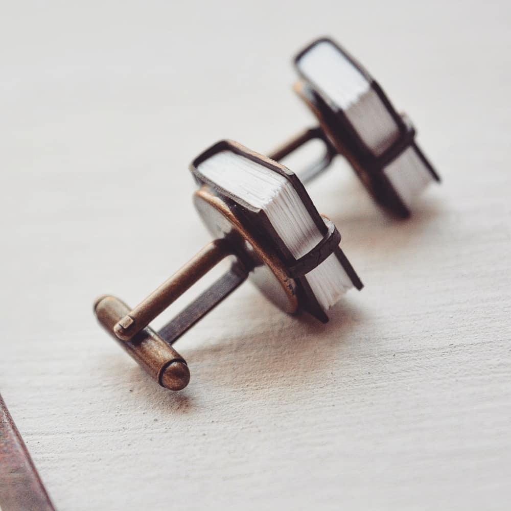 Faux Leather Diary Cufflinks