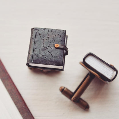 Faux Leather Diary Cufflinks