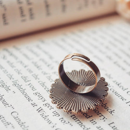In the end, we'll all become stories - Margaret Atwood Quote Ring