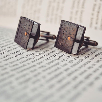 Faux Leather Diary Cufflinks