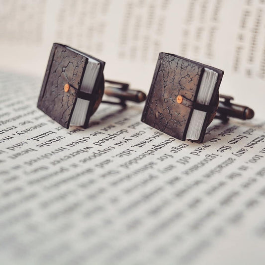Faux Leather Diary Cufflinks