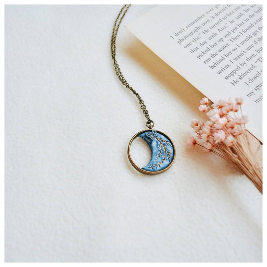 Floral Moon Pendant
