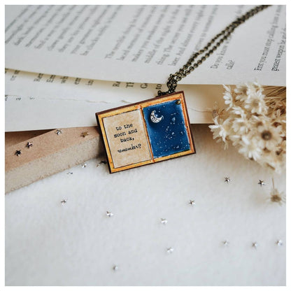 Moon Book Page Pendant